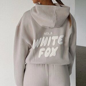 White Fox Beige Hoodie Offstage Hoodie Moon
